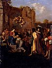 Triptych of The Adoration of The Magi Paintings - Adoration Of The Magi by Cornelis van Poelenburgh